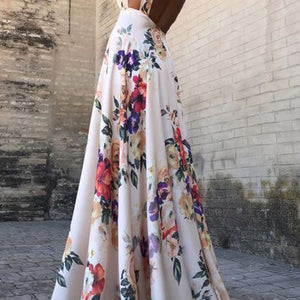 Sexy New Backless Floral Print Maxi Dress