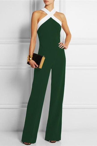 Sexy Slip Shoulder Slim Jumpsuit