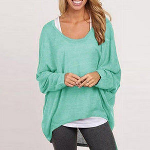 Casual Asymmetrical Long Sleeve Pullover