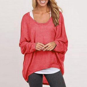 Casual Asymmetrical Long Sleeve Pullover