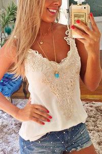 Spaghetti Strap  Lace Plain Camis