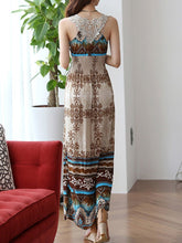 Load image into Gallery viewer, V Neck  Embossed Design  Printed Maxi Dress