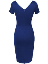 Load image into Gallery viewer, Square Neck  Color Block Bodycon Dress