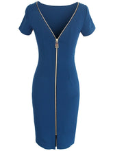 Load image into Gallery viewer, Round Neck  Plain Bodycon Dress