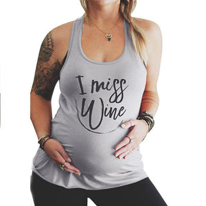 Maternity Oops Letter Print  Vest