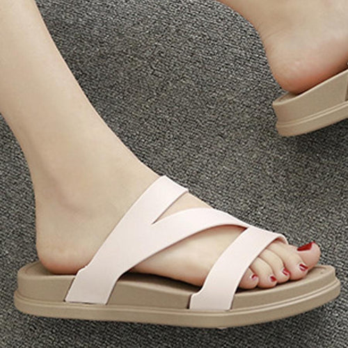 Flat  Peep Toe  Beach Casual Slippers