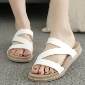 Flat  Peep Toe  Beach Casual Slippers