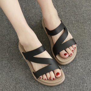 Flat  Peep Toe  Beach Casual Slippers