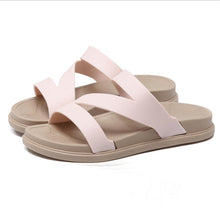 Load image into Gallery viewer, Flat  Peep Toe  Beach Casual Slippers