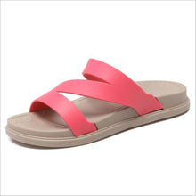 Load image into Gallery viewer, Flat  Peep Toe  Beach Casual Slippers