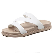 Load image into Gallery viewer, Flat  Peep Toe  Beach Casual Slippers