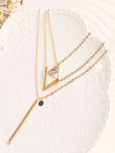 Three Pieces Long Metal Women Necklaces