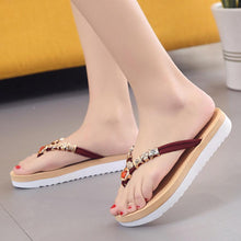 Load image into Gallery viewer, SOCOFY  Flat  Peep Toe  Beach Casual Slippers