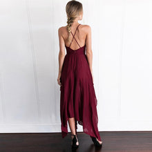 Load image into Gallery viewer, Elegant Pure Color Short Sleeves Maxi Dress