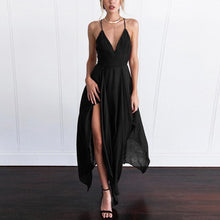 Load image into Gallery viewer, Elegant Pure Color Short Sleeves Maxi Dress