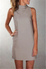 Load image into Gallery viewer, Casual Pure Color Sleeveless Mini Dress