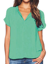 Load image into Gallery viewer, V Neck  Plain Blouses