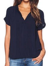 Load image into Gallery viewer, V Neck  Plain Blouses