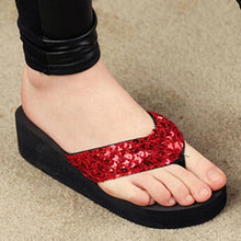 Load image into Gallery viewer, High Heeled  Peep Toe  Beach Casual Slippers