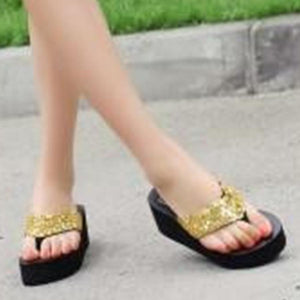 High Heeled  Peep Toe  Beach Casual Slippers