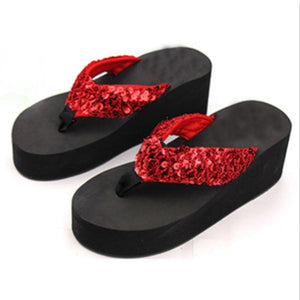 High Heeled  Peep Toe  Beach Casual Slippers