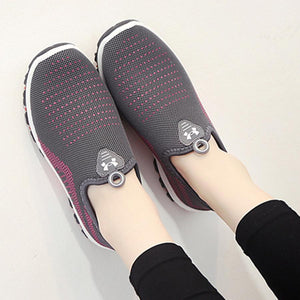 Color Block  Flat  Round Toe  Casual Sport Sneakers