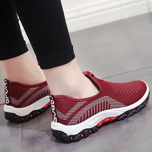 Color Block  Flat  Round Toe  Casual Sport Sneakers