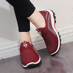 Color Block  Flat  Round Toe  Casual Sport Sneakers