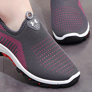 Color Block  Flat  Round Toe  Casual Sport Sneakers