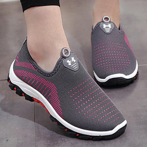 Color Block  Flat  Round Toe  Casual Sport Sneakers