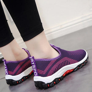 Color Block  Flat  Round Toe  Casual Sport Sneakers