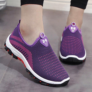 Color Block  Flat  Round Toe  Casual Sport Sneakers