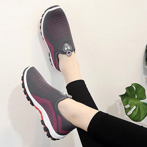 Color Block  Flat  Round Toe  Casual Sport Sneakers