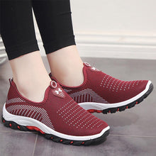 Load image into Gallery viewer, Color Block  Flat  Round Toe  Casual Sport Sneakers