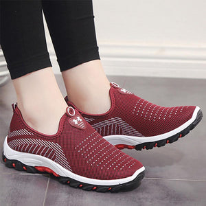 Color Block  Flat  Round Toe  Casual Sport Sneakers