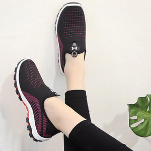 Color Block  Flat  Round Toe  Casual Sport Sneakers