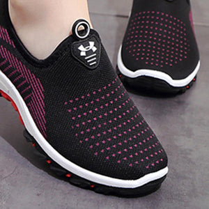 Color Block  Flat  Round Toe  Casual Sport Sneakers