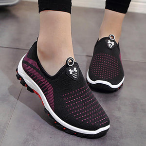 Color Block  Flat  Round Toe  Casual Sport Sneakers