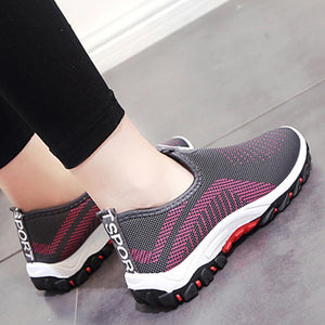 Color Block  Flat  Round Toe  Casual Sport Sneakers