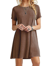 Load image into Gallery viewer, Round Neck Plain Mini Dress