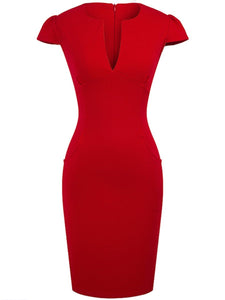 Sweet Heart  Plain Bodycon Dress