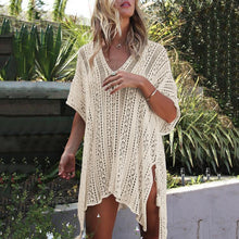 Load image into Gallery viewer, V-Neck Asymmetrical Side Slit Beachwear Smock