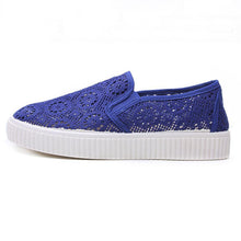 Load image into Gallery viewer, Lace  Flat  Lace  Round Toe  Casual Sport Sneakers