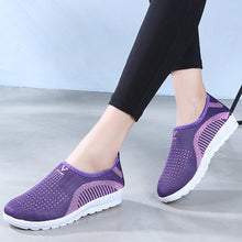 Load image into Gallery viewer, Color Block  Flat  Round Toe  Casual Sport Sneakers