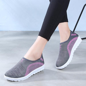 Color Block  Flat  Round Toe  Casual Sport Sneakers