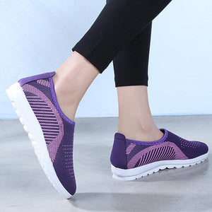 Color Block  Flat  Round Toe  Casual Sport Sneakers