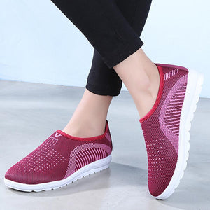 Color Block  Flat  Round Toe  Casual Sport Sneakers