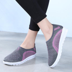 Color Block  Flat  Round Toe  Casual Sport Sneakers