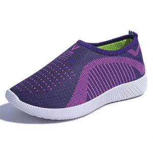 Color Block  Flat  Round Toe  Casual Sport Sneakers