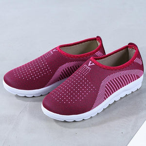 Color Block  Flat  Round Toe  Casual Sport Sneakers